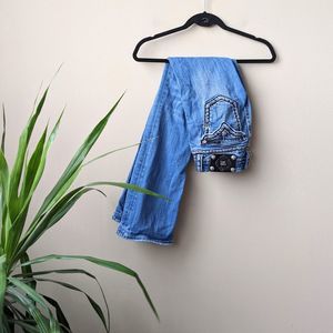 Miss Me Flap Pocket Boot Cut Denim Jeans, size 26